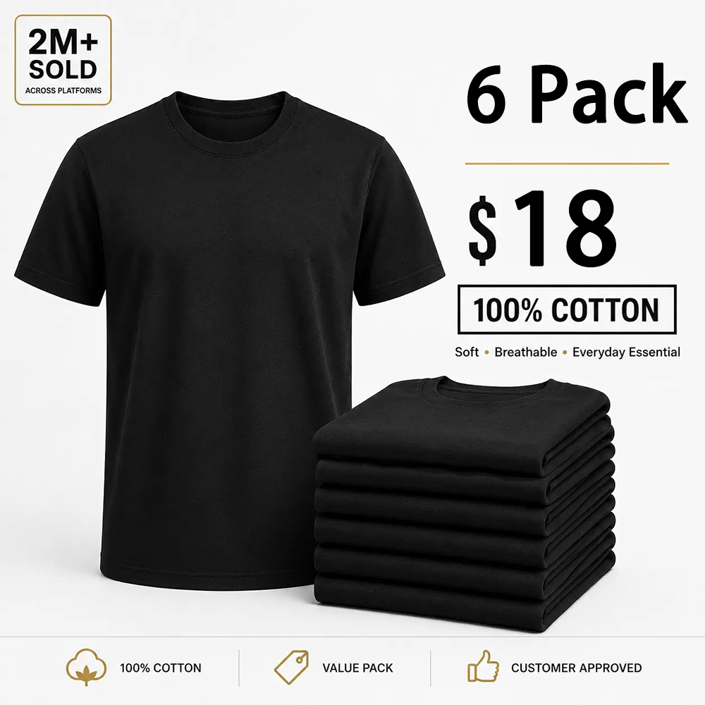 Men's Black Crew Neck T-Shirt
