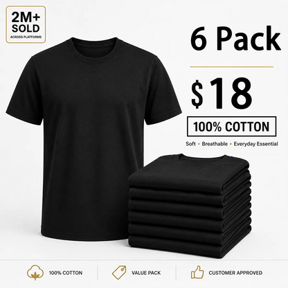 Men's Black Crew Neck T-Shirt
