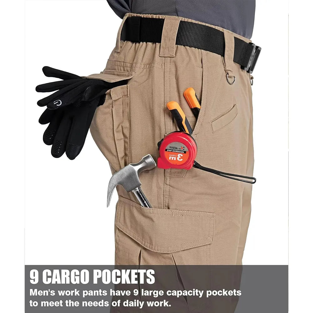 🔥[8-PACK/8-COLOR]Men's Tactical Work Pants 9 Pockets Ripstop