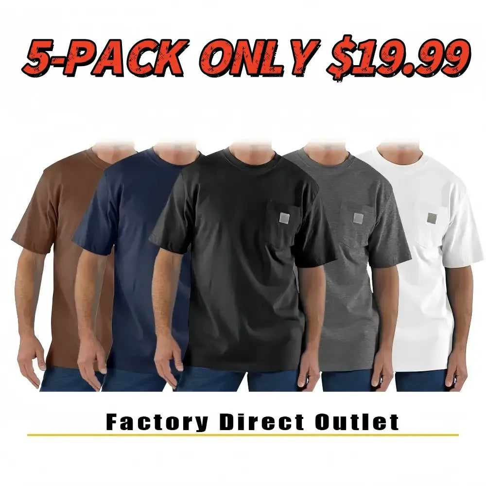 🔥Last Day Promotion! CHT Men's K87&K126 Workwear Loose Fit Heavyweight Short-Sleeve Pocket T-Shirt (Also Available in Big & Tall)