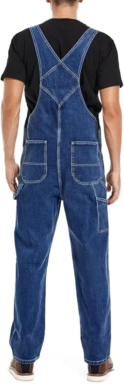 Men's Flex Denim Bib Overalls — Adjustable & Utility Ready