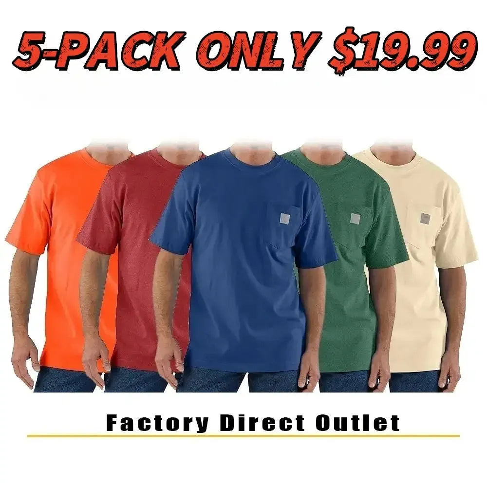 🔥Last Day Promotion! CHT Men's K87&K126 Workwear Loose Fit Heavyweight Short-Sleeve Pocket T-Shirt (Also Available in Big & Tall)