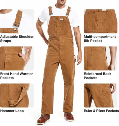 Men's Flex Denim Bib Overalls — Adjustable & Utility Ready