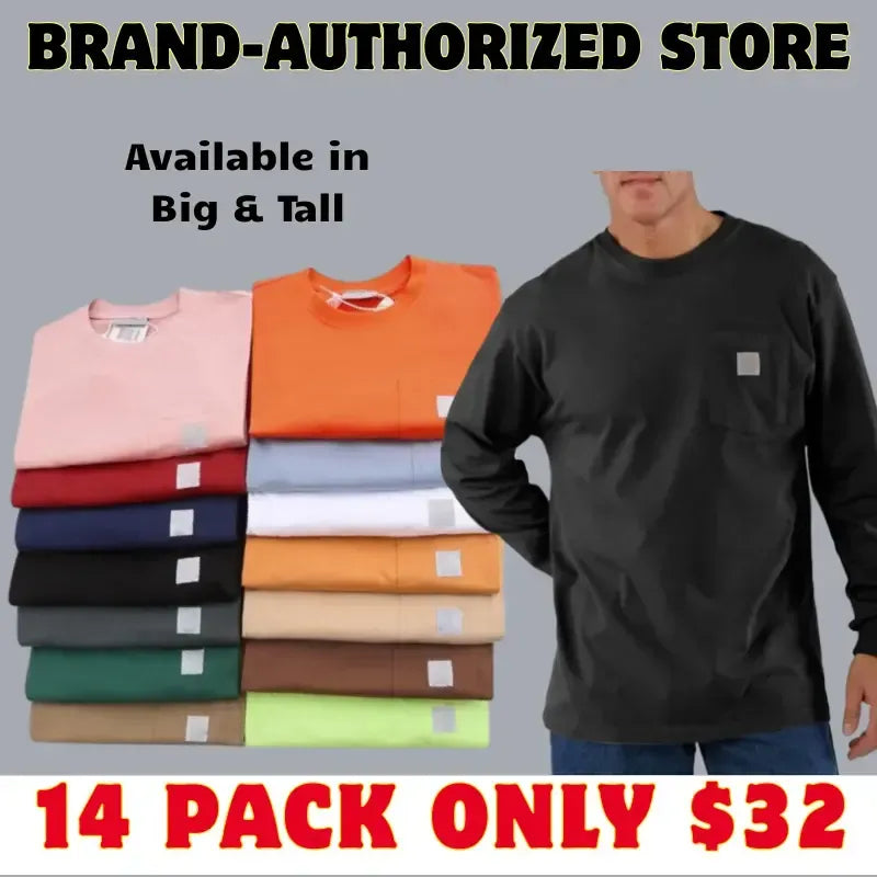 🔥Last Day Promotion! CHT Men's K87&K126 Workwear Loose Fit Heavyweight Short-Sleeve Pocket T-Shirt (Also Available in Big & Tall)