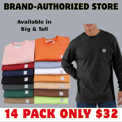 🔥Last Day Promotion! CHT Men's K87&K126 Workwear Loose Fit Heavyweight Short-Sleeve Pocket T-Shirt (Also Available in Big & Tall)