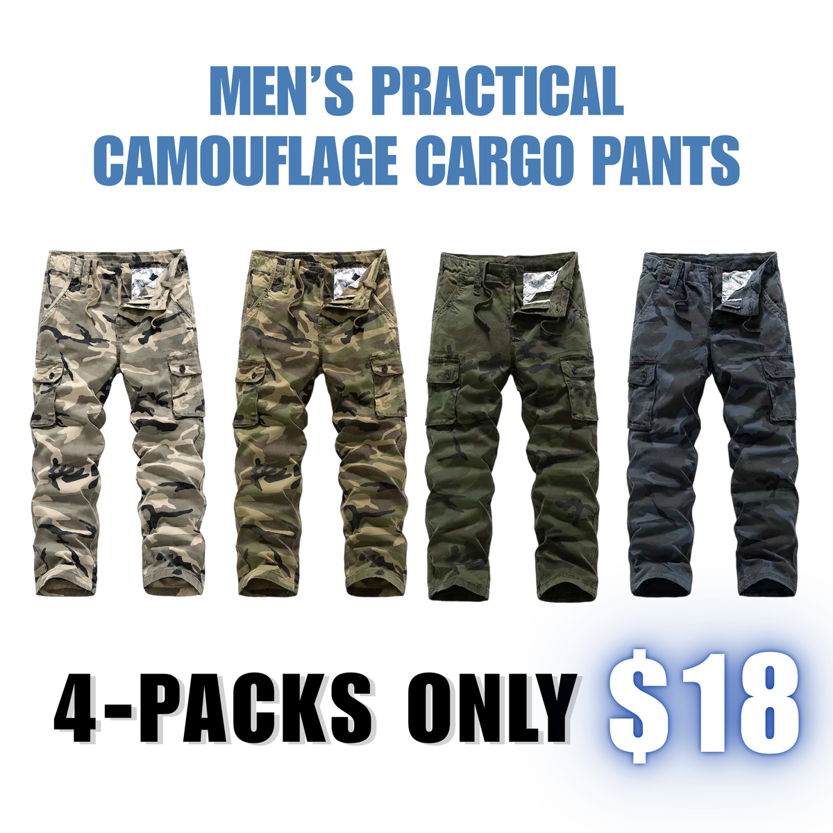 【LAST DAY SALE】Men’s practical camouflage cargo pants