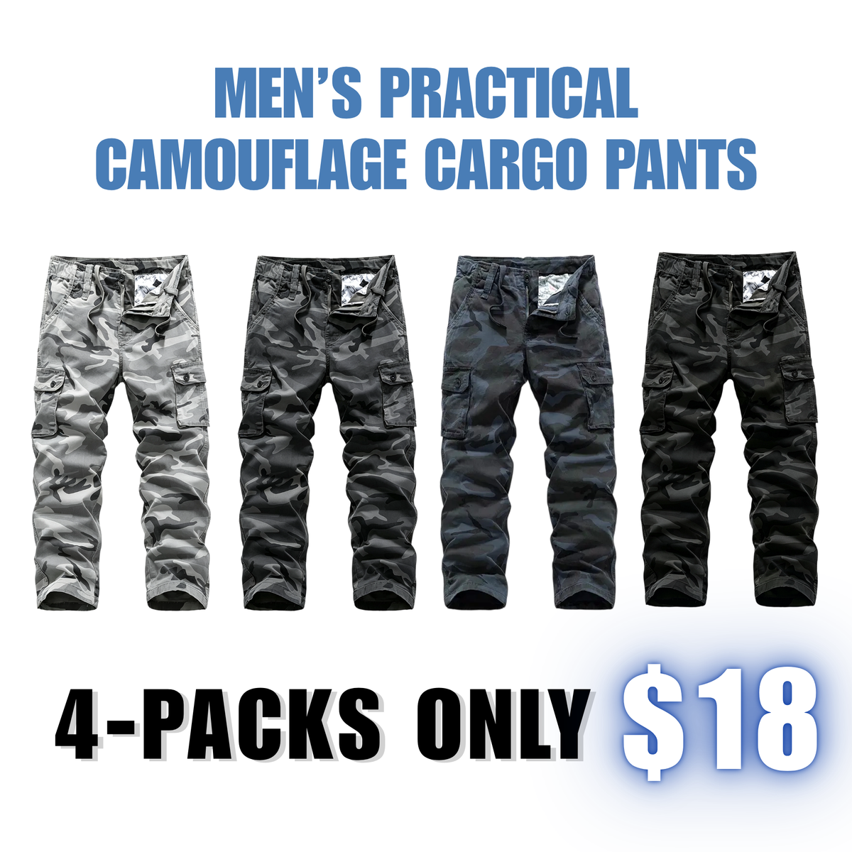 【LAST DAY SALE】Men’s practical camouflage cargo pants