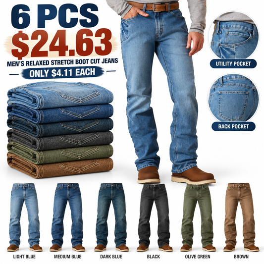 Men's Relaxed Stretch Boot Cut Jeans