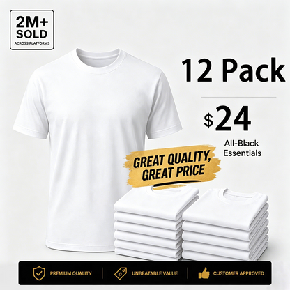 Men's Black Crew Neck T-Shirt