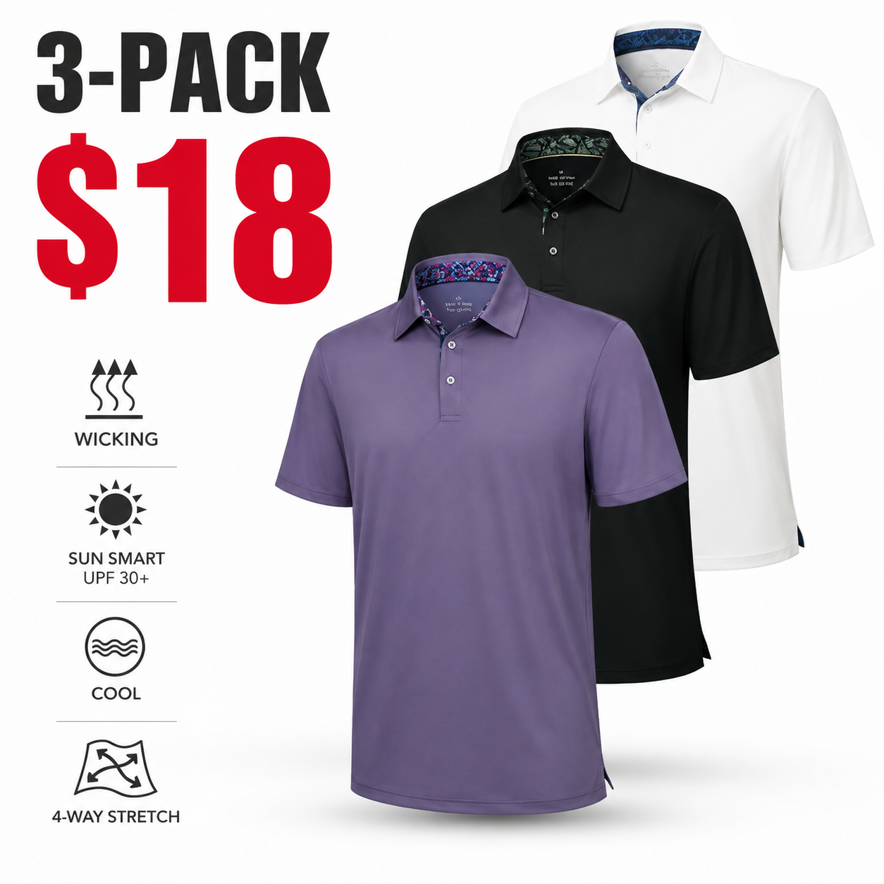 Men's Casual Short Sleeve Polo Shirts