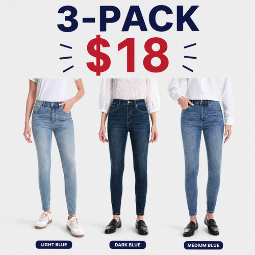Women’s Mid Rise Flare Jeans with Tummy Control & No-Gap Waist