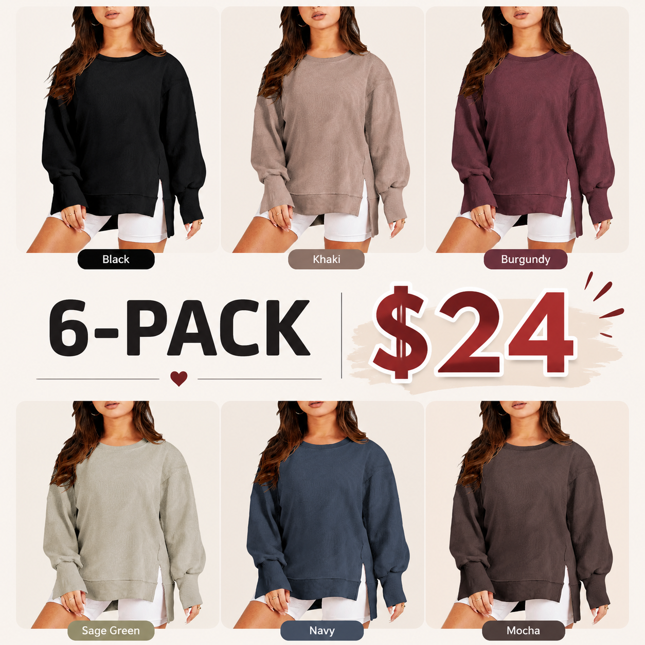 Women's Plus Size Casual Cozy Sweatshirt