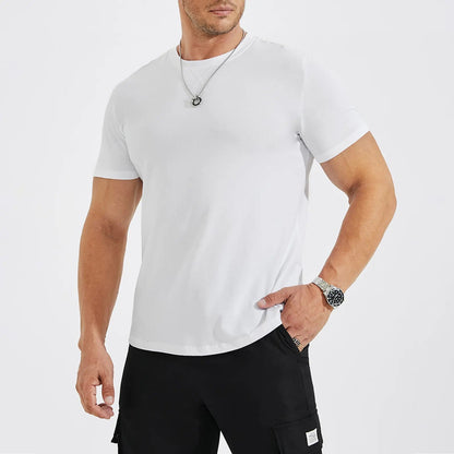 Mens  Cotton Hipster Hip Hop Longline Crewneck T-Shirt