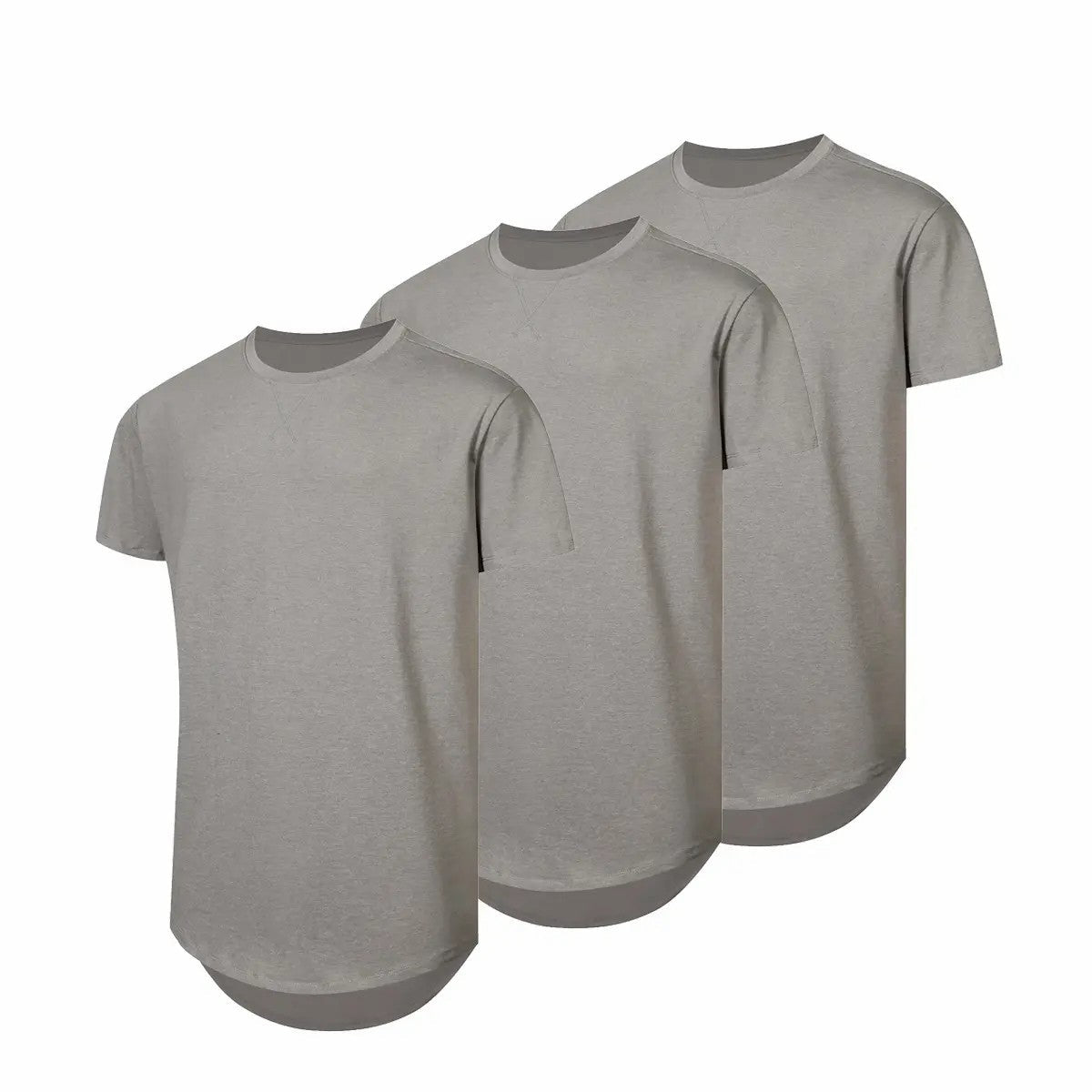 Mens  Cotton Hipster Hip Hop Longline Crewneck T-Shirt