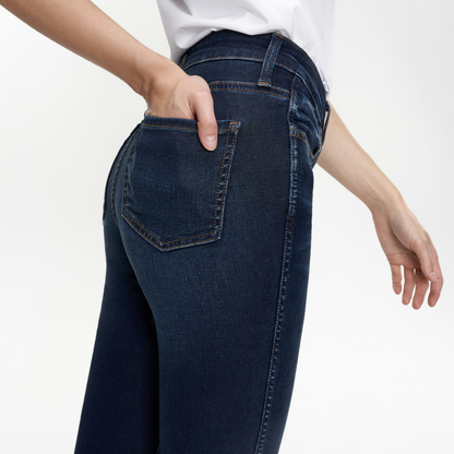 Women’s Mid Rise Flare Jeans with Tummy Control & No-Gap Waist