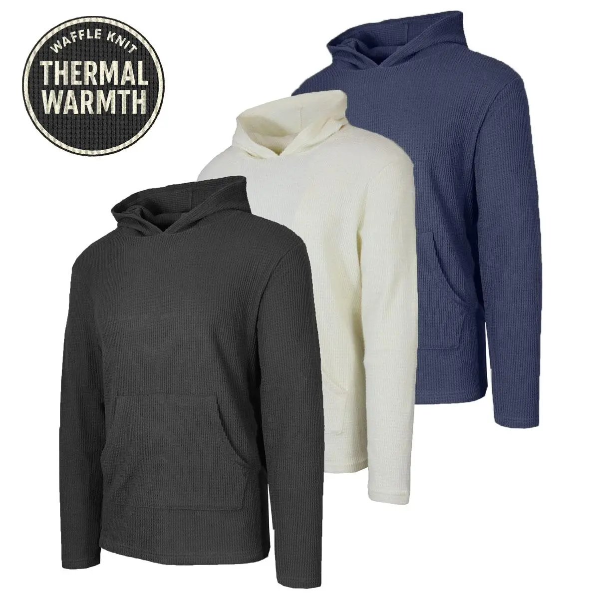 New Arrival! Multi Waffle Knit Hoodie for Men