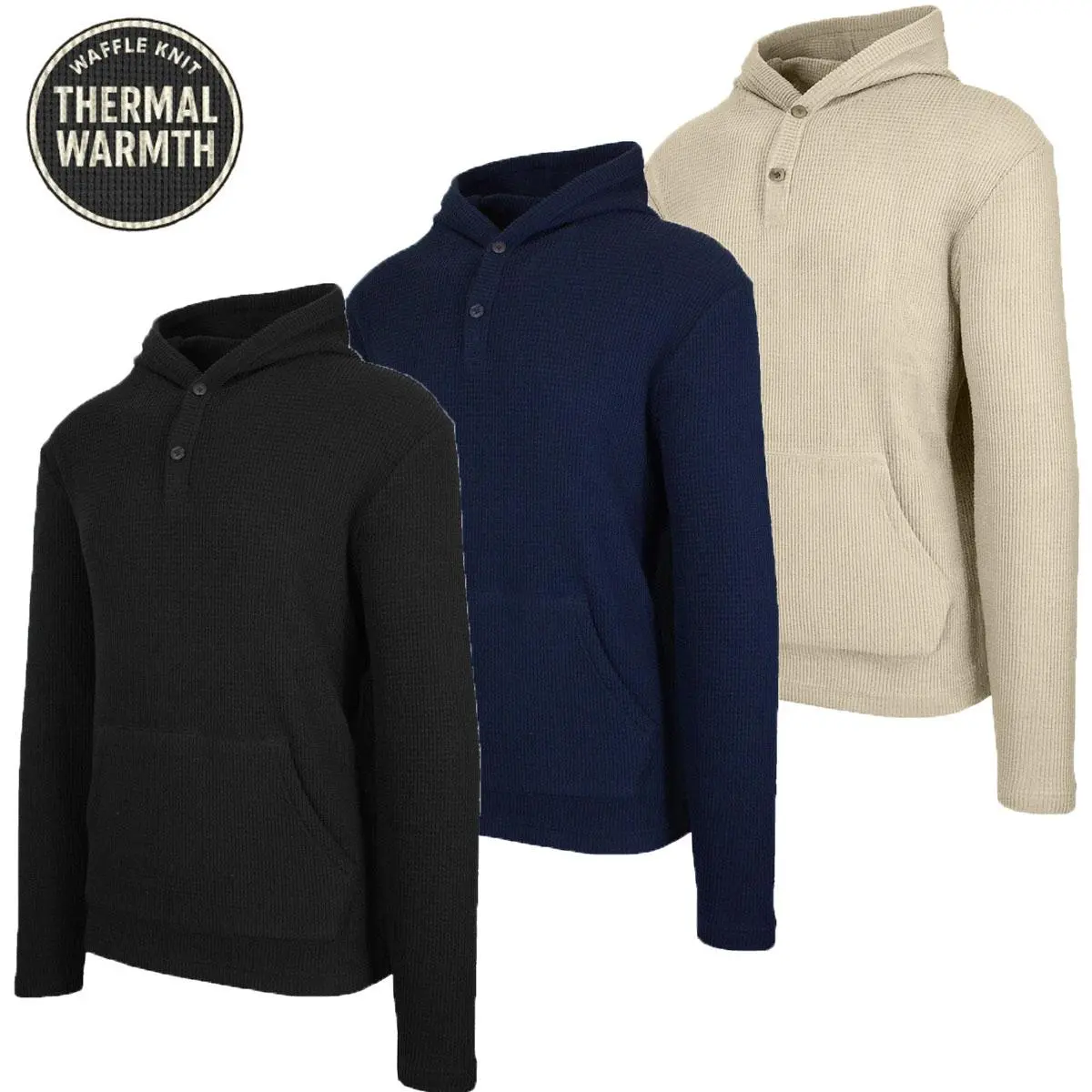 New Arrival! Multi Waffle Knit Hoodie for Men