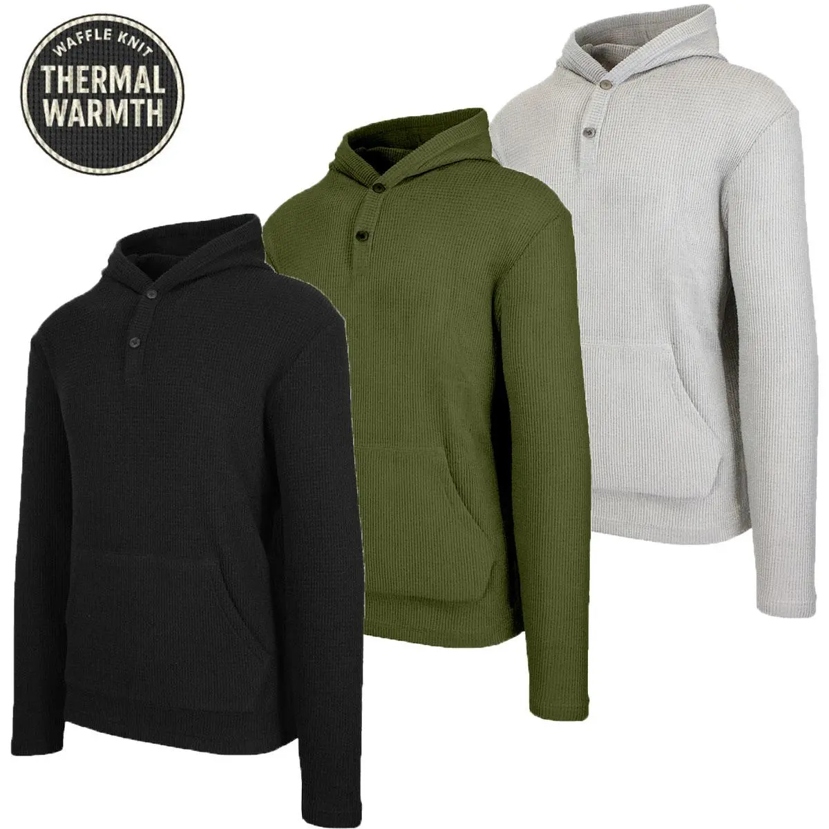 New Arrival! Multi Waffle Knit Hoodie for Men