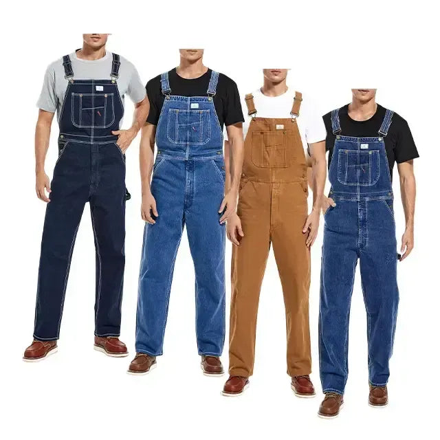 Men's Flex Denim Bib Overalls — Adjustable & Utility Ready