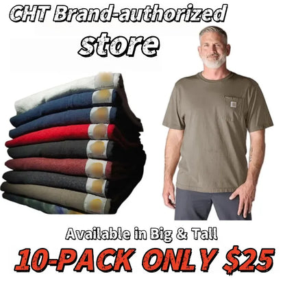 🔥Last Day Promotion! CHT Men's K87&K126 Workwear Loose Fit Heavyweight Short-Sleeve Pocket T-Shirt (Also Available in Big & Tall)