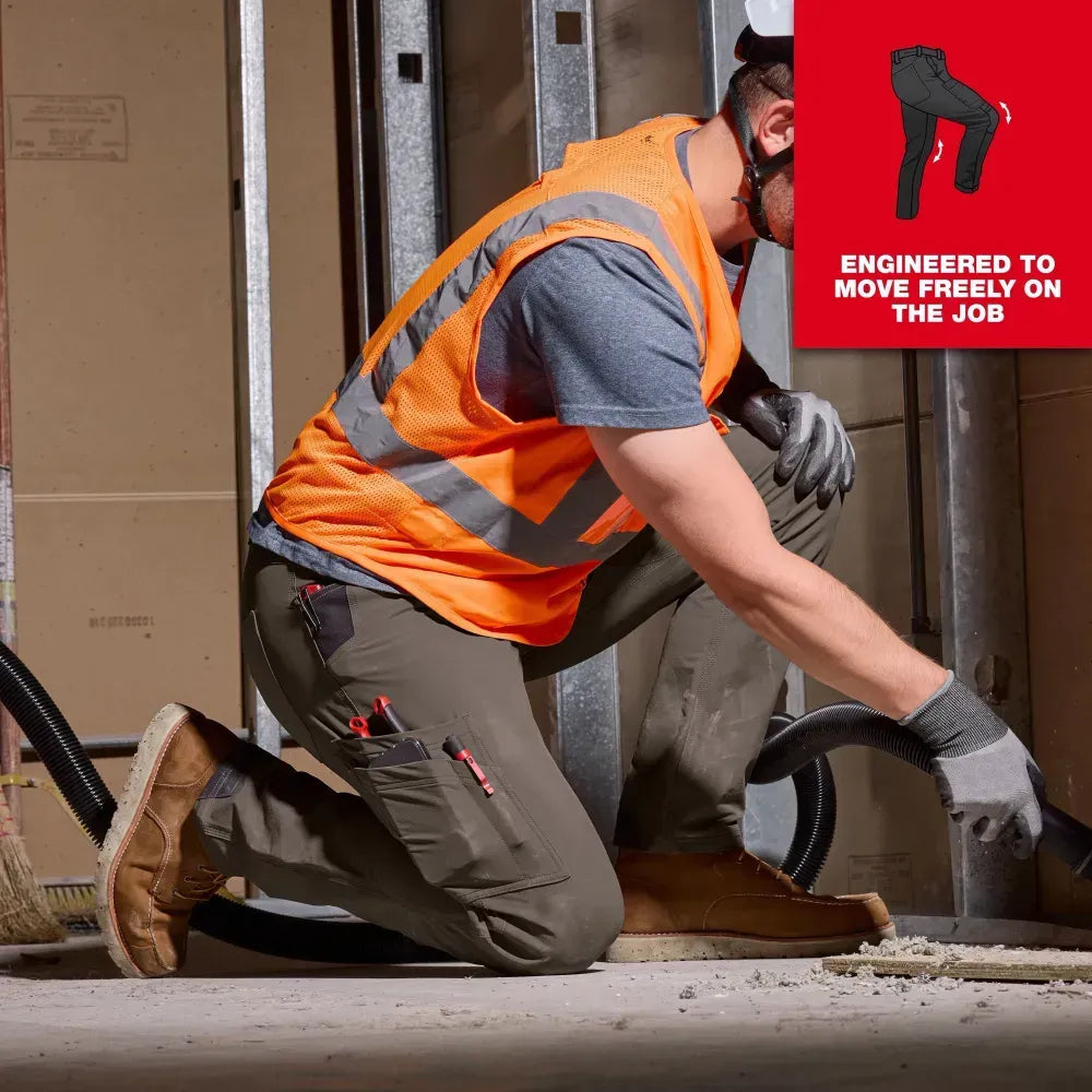 New Men's 8-PACK FREEFLEX Tech Work Pants with 7 Pockets