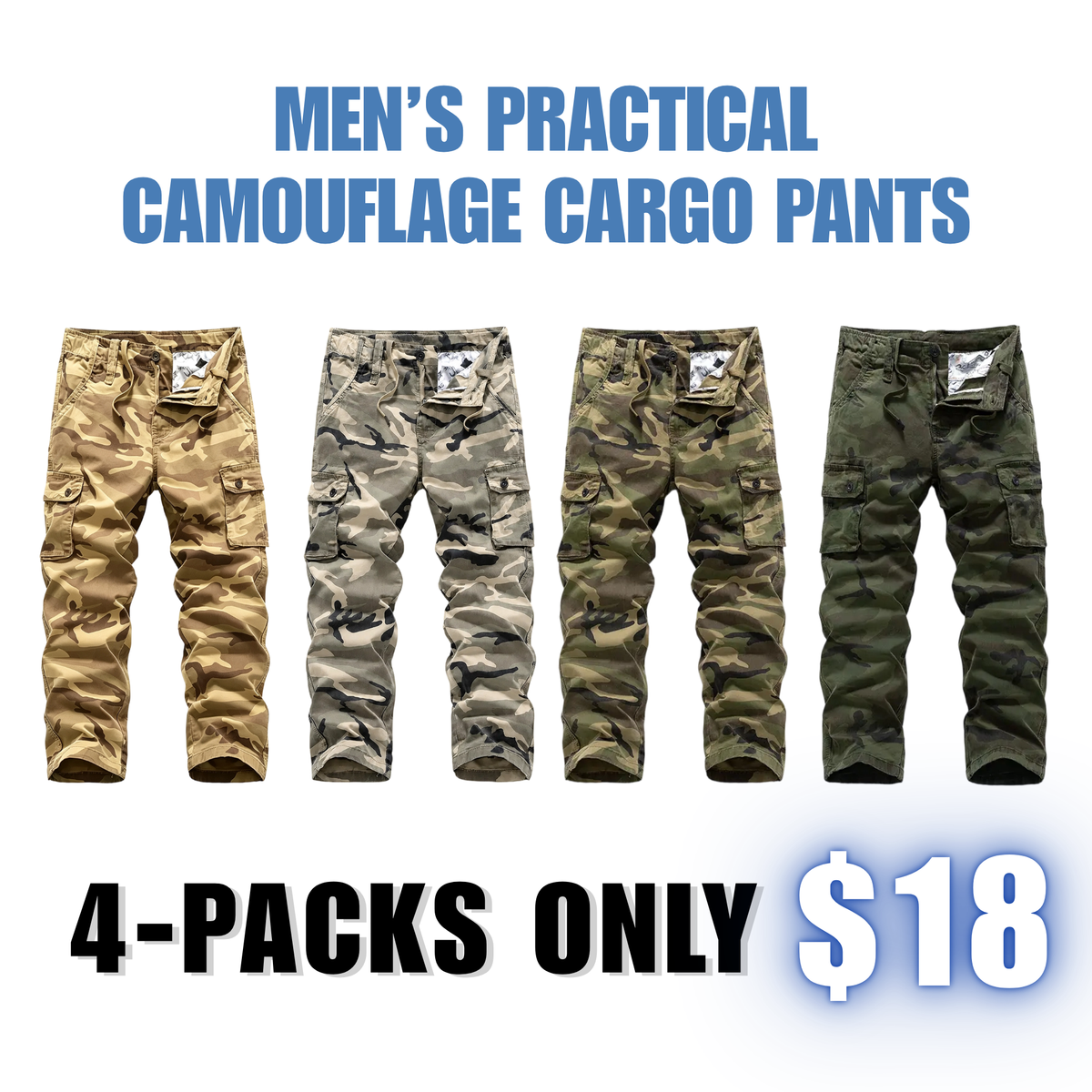 【LAST DAY SALE】Men’s practical camouflage cargo pants