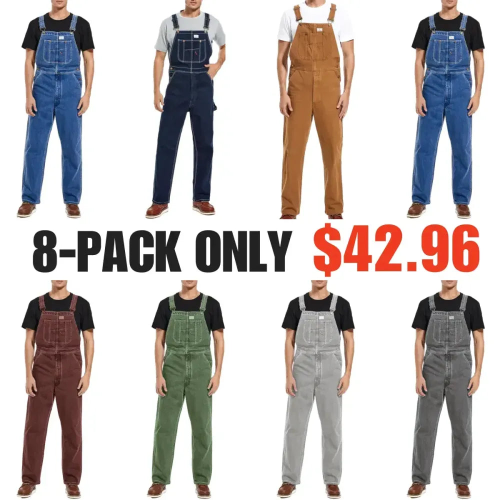 Men's Flex Denim Bib Overalls — Adjustable & Utility Ready