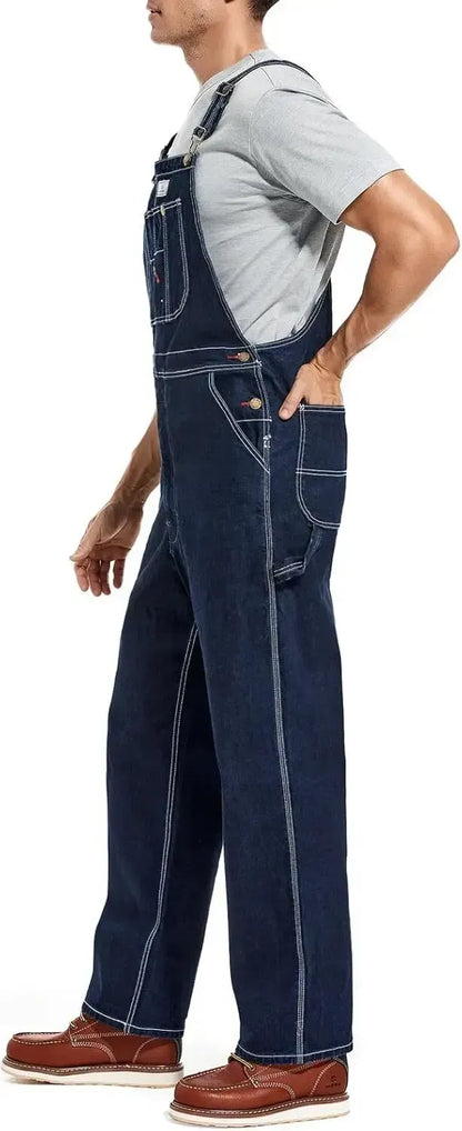 Men's Flex Denim Bib Overalls — Adjustable & Utility Ready