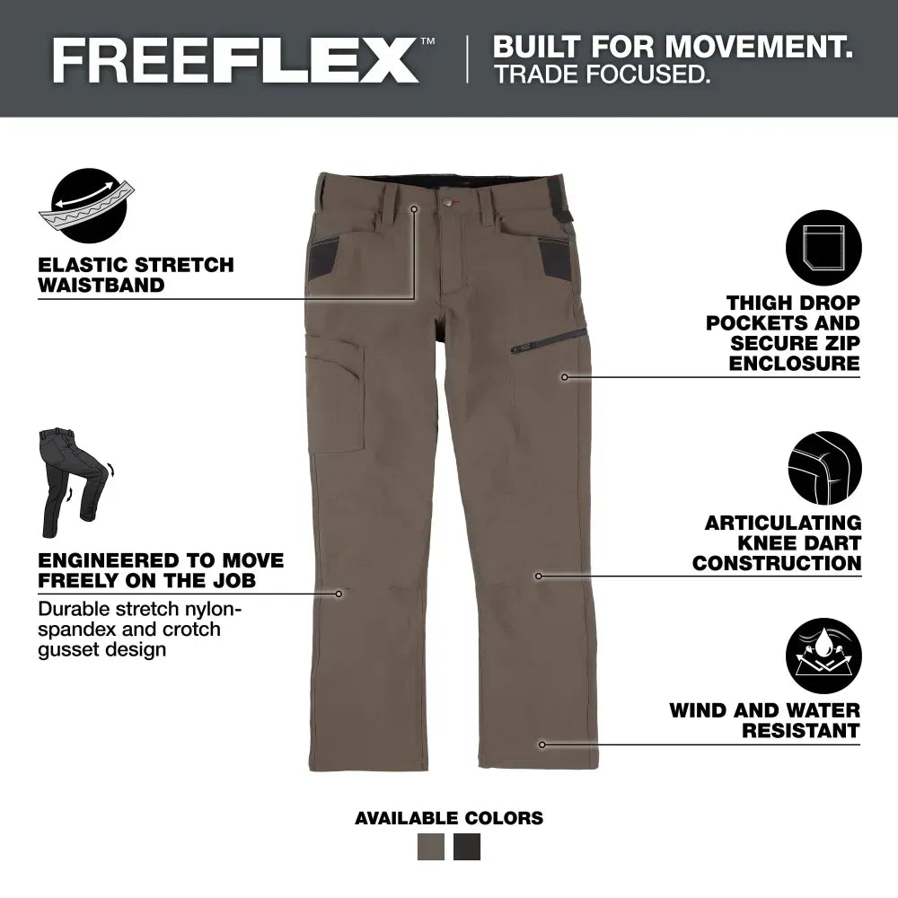 New Men's 8-PACK FREEFLEX Tech Work Pants with 7 Pockets