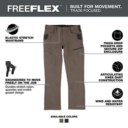 New Men's 8-PACK FREEFLEX Tech Work Pants with 7 Pockets