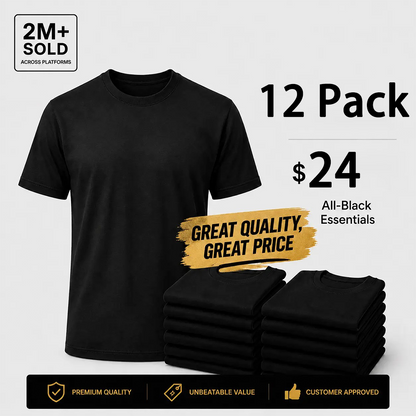 Men's Black Crew Neck T-Shirt