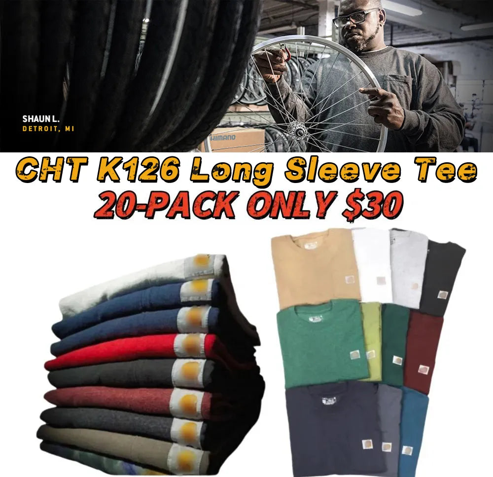 🔥Last Day Promotion! CHT Men's K87&K126 Workwear Loose Fit Heavyweight Short-Sleeve Pocket T-Shirt (Also Available in Big & Tall)