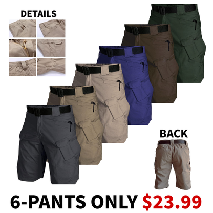 Men's Multifunctional Waterproof Multi-pocket Outdoor Tactical Shorts