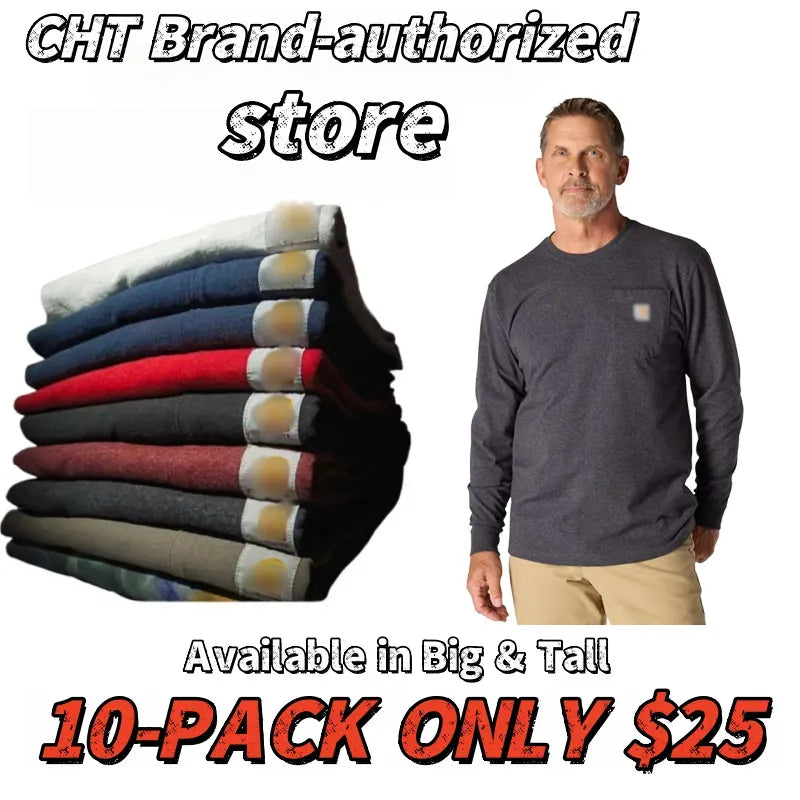 🔥Last Day Promotion! CHT Men's K87&K126 Workwear Loose Fit Heavyweight Short-Sleeve Pocket T-Shirt (Also Available in Big & Tall)